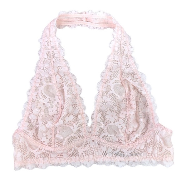 Intimately, Free People - Lace Halter Back Closure Light Pink - Small - Picture 7 of 7